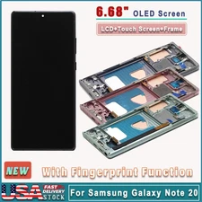 OLED Display LCD Touch Screen With Frame Fingerpr For Samsung Note 20 4G 5G