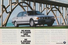 BMW 7er (E32) - Reklame Werbeanzeige Original-Werbung 1992 (1)