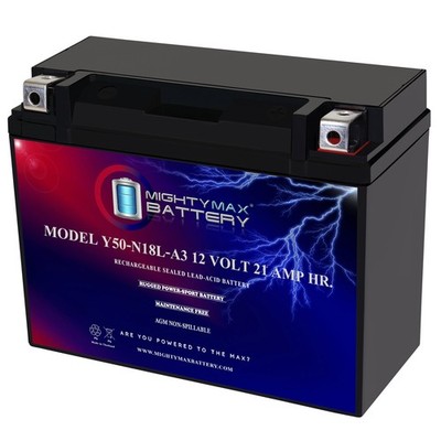 Mighty Max Y50-N18L-A3 Power Sports Battery Replaces 18L-BS ETX18L CY50-N18L-A3