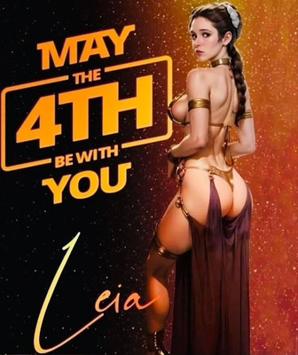 Princess Leia Slave Bikini May The Fourth Be With You Poster