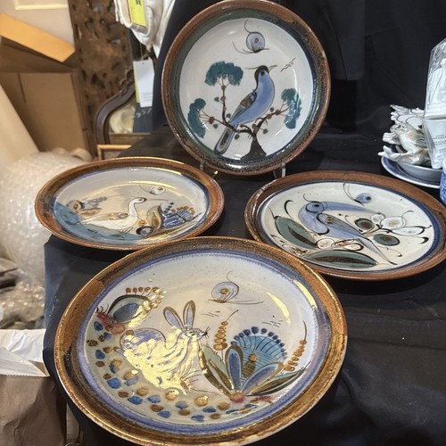 ken edwards el palomar mexico pottery Set Of 4 Dinner Plates 10 In