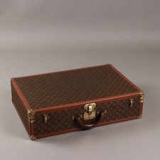Louis Vuitton Bisten 70 Suitcase Leather Brass France 1970s Original