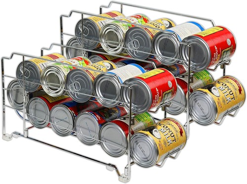 Stackable Front Loading Chrome Finish Can Beverage Dispenser Racks (2 racks) - Picture 5 of 6