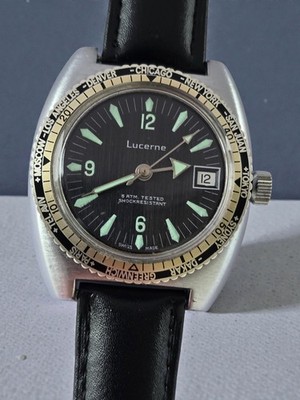 Vintage Uhr Lucerne 38mm Mechanic Retro Watch Made In Swiss Herren Uhr Original 