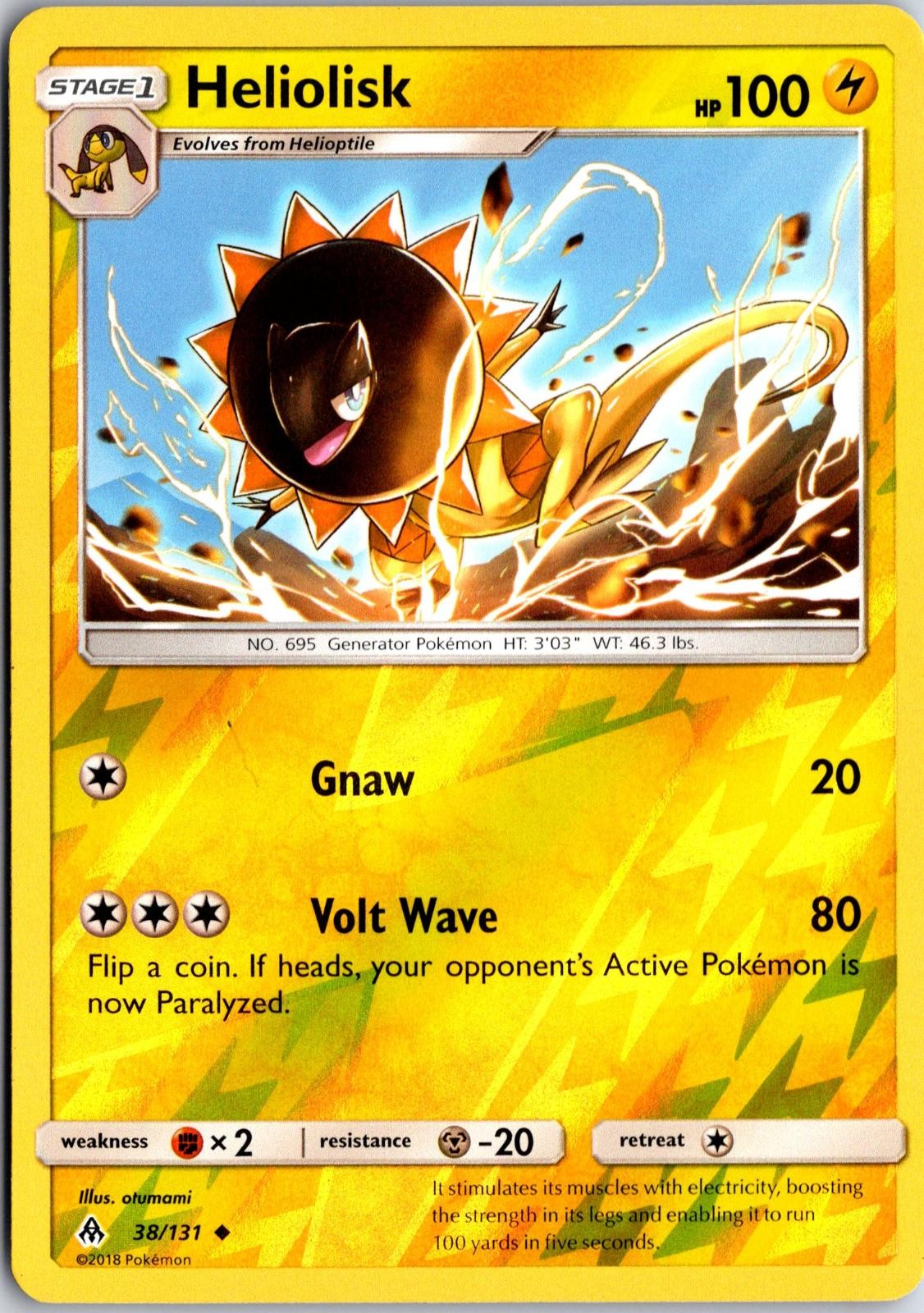 Heliolisk 38/131 UC Forbidden Light Pokemon Reverse Holo NM/M
