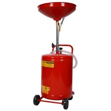 18 Gallon Waste Oil Drain Tank for Oil Transmission Fluid, Metal, w/ Casters