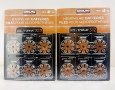 Kirkland Signature Size 312 Hearing Aid batteries 48 Pack Each  Lot Of 2 