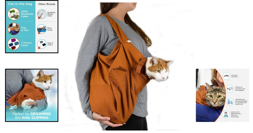 Acogedor Portador para Gatos Confort - Pequeño Caramelo, Duradero y Elegante Solución de Viaje Foto 2 de 4