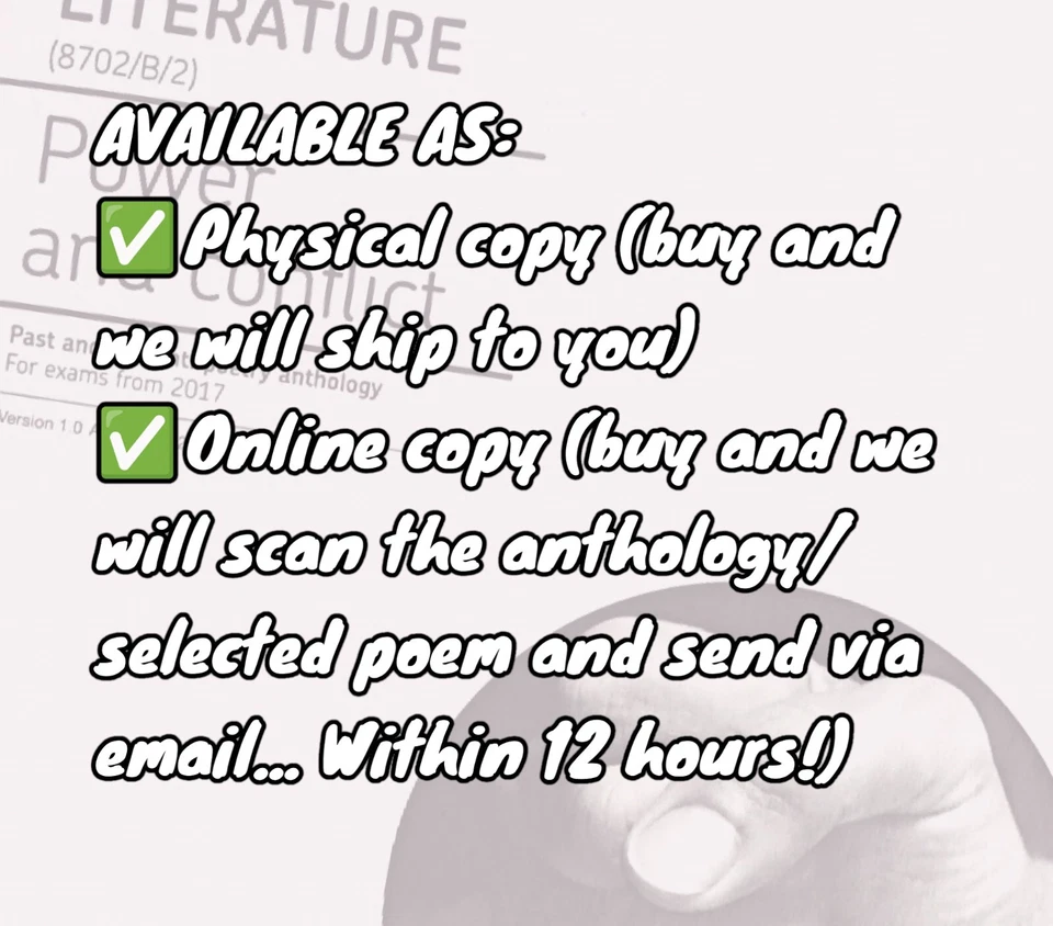 AQA GCSE English Literature Power & Conflict Poetry Anthology *FULLY ANNOTATED* - Image 4 of 4