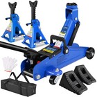 2 Ton Hydraulic Trolley Car Jack with 3 Ton Jack Stands tire repair wheel chock