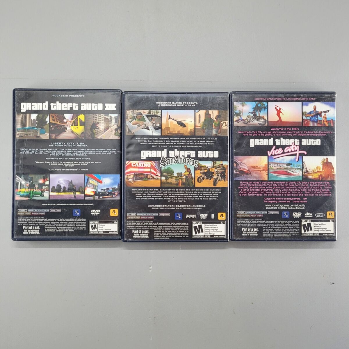 Grand Theft Auto GTA Bundle Lot - PlayStation 2 PS2 - San Grand Theft Auto GTA Bundle Lot - PlayStation 2 PS2 - San