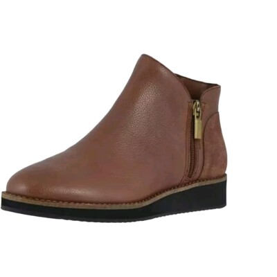 Women’s earth brown leather booties size 7m Earth Women main image 2