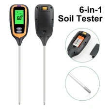 6 IN 1 Soil Tester LCD Digital PH Moisture Fertility Detector Humidity Monitor