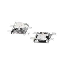 10PCS Micro USB Female Socket Connector Port, 5-Pin DIP 180 Degree Replacement