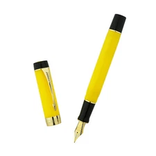 Jinhao 100 Acrylic Fountain Pen Gold Clip EF/F/M Nib Yellow Writing Gift Pen