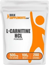 BulkSupplements L-Carnitine HCl Powder 100g - 500mg Per Serving