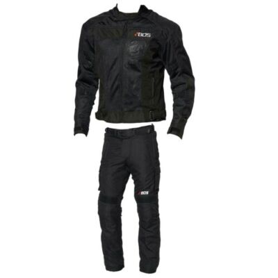 Motorcycle Textile Jacket & Trousers Mens Touring Biker Suit CE Protectors Black New