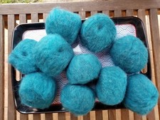 Lot de 10 pelotes mohair bleu bleu turquoise50 gr neuves soit 500gr