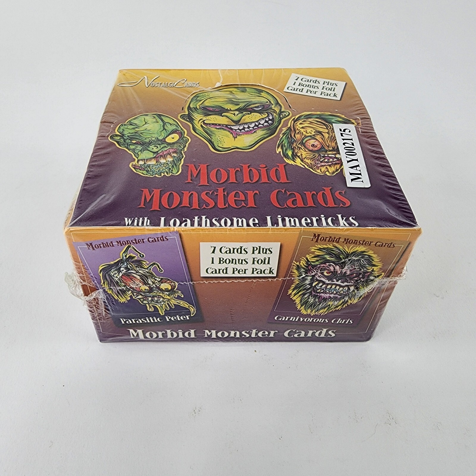 NostalgiCards MORBID MONSTER CARDS Horror Limericks Box Set 36 Packs FOIL SEALED - Picture 2 of 12