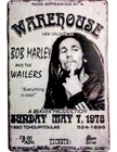 Bob Marley Wailers Vintage Concert Metal Sign 70s Reggae Music Tin Sign 12x8