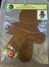 Crafter's Square Large 12x16in Felt Ornament Kit Ginger Cookie Chritsmas