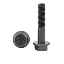 Black Flanged Bolt M12x1.75x65mm Metric High Tensile 10.9 Flange Hex Head Screws