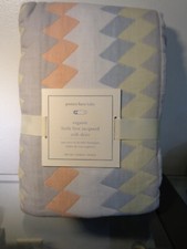 Pottery Barn Baby Kids Organic Little Lion Jacquard Crib Skirt 16in Drop Nursery