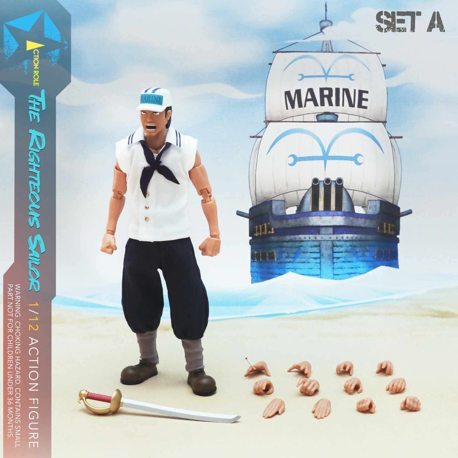 AC-A004: Action Role 1/12 scale One Piece Righteous Sailor 6" Action Figure (A)