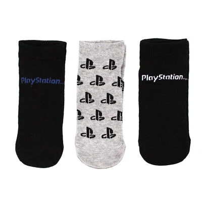Jungen Sony PlayStation Sneaker Socken 3 Paar Pack Kleinkinder-Junioren UK Größen