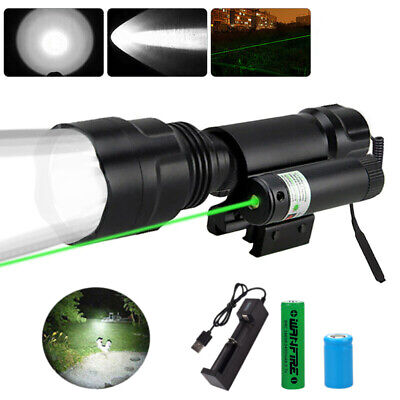 Taktisch Rot Punkt Laser Anblick T6 LED Taschenlampe für 20mm Picatinny Schiene 
