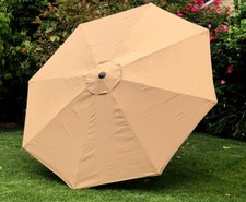 Patio Umbrella Canopy Top Cover Replacement COFFEE COLOR Fit 10Ft 8-rib Umbrella