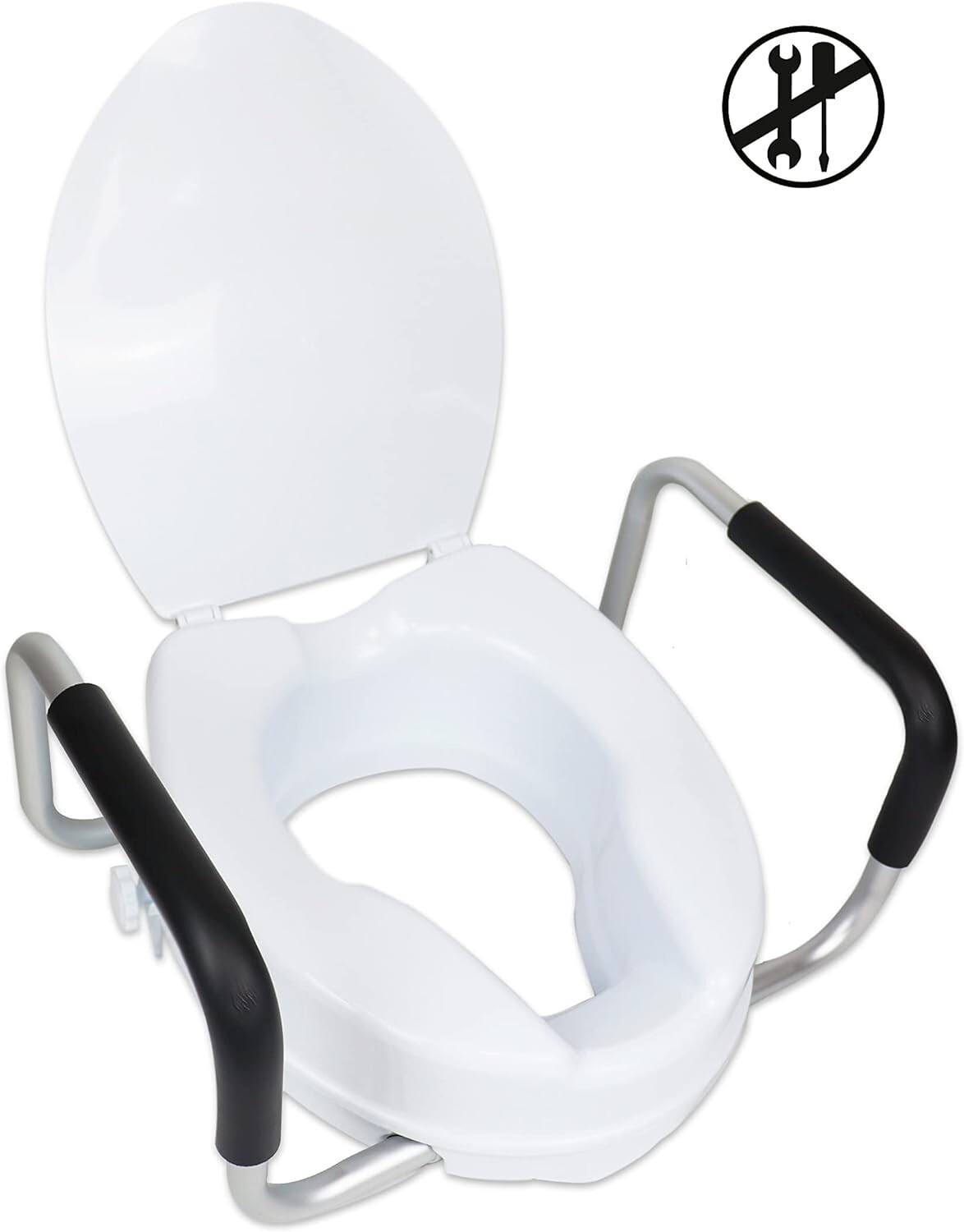 Toilet Seat with Handles 4 Inch Toilet Seat Riser Hip Knee Surgery
