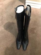 VINTAGE Pre-Owned Salvatore Ferragamo Saggina NERO/BLACK Knee High Boots 6.5
