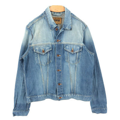 EDWIN Herren Mantel Trucker Denim Jacke Größe L