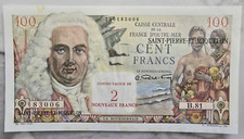 SAINT PIERRE ET MIQUELON 2 NF sur 100 Francs La Bourdonnais 1960 AU-UNC