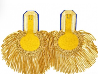 Officers Eupalets 2nt grenadiers division, yellow, gold, blue pipped