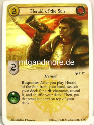 A Game of Thrones LCG - 1x Herald of the Sun  #057 - Sacred Bonds