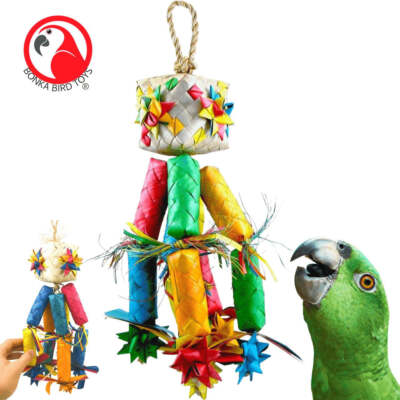 03335 Large Firecracker Parrot Bird Toys Cages Chew Foraging Amazon African  grey