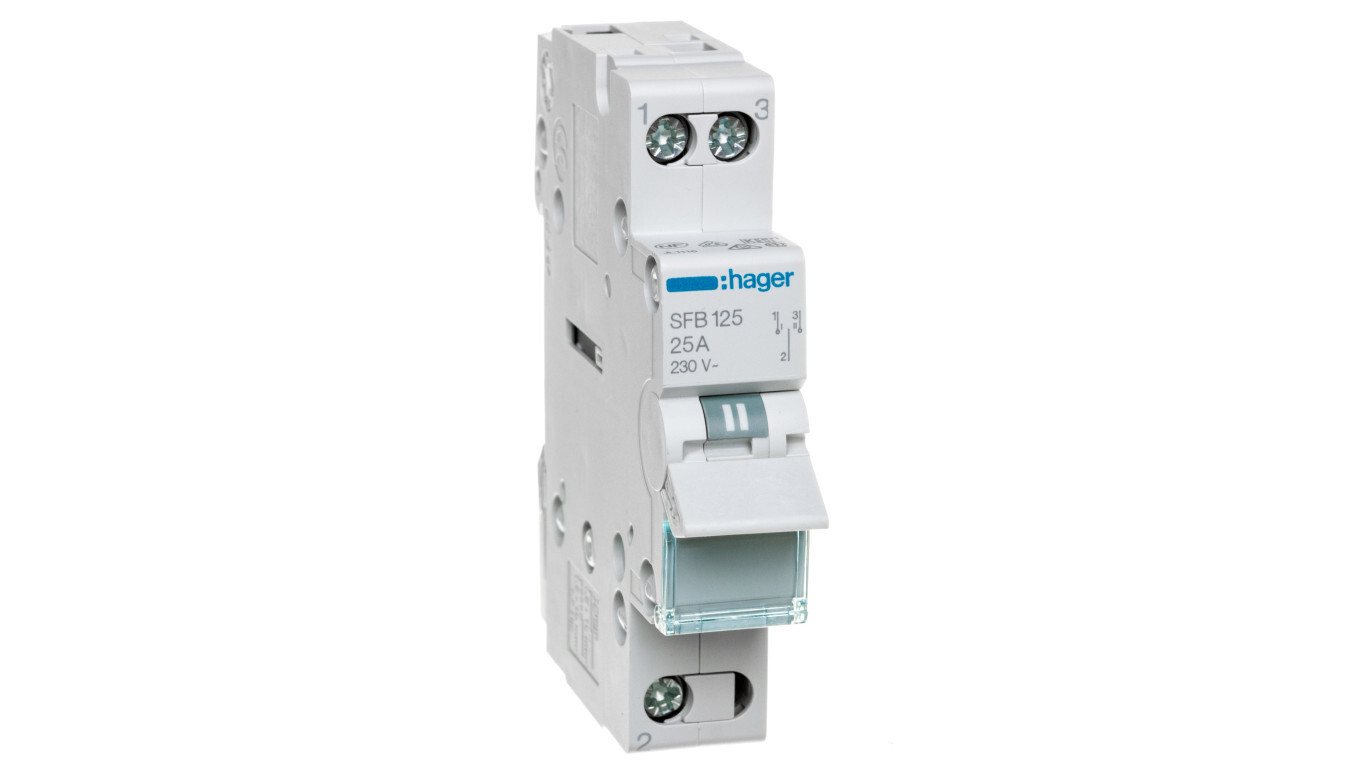 Modular switch with central position OFF 1-0-2 1P 25A 230V SFB125 /T2UK