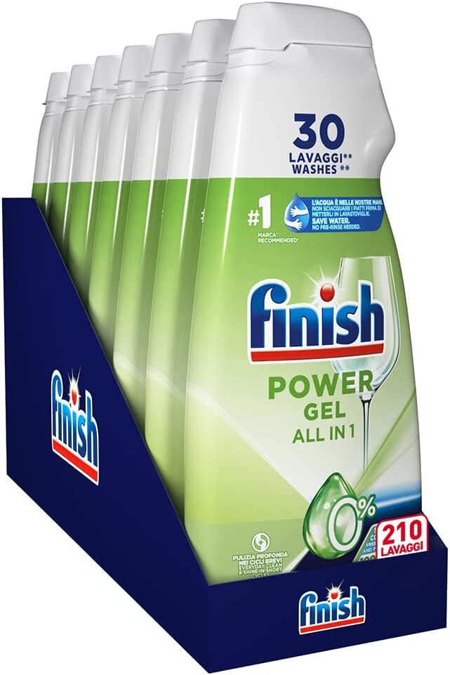 Finish Powergel 0% 7x30 Lavaggi: Detersivo Lavastoviglie Alta Qualità