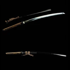 Clay Tempered Battle Ready Japanese Samurai Katana T10 Steel Blade Sword Sharp