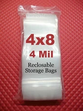 SMALL to EXTRA LARGE Clear Reclosable 4 MIL HEAVY DUTY Resealable Storage Bags