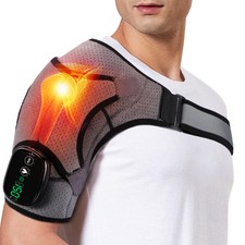 Electric Heated Shoulder Massager Brace Wrap ...