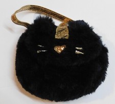 CAT JACK 5" Black Faux Fur Girls Purse