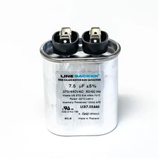 Supco Capacitor Oval Run 7.5 uf mfd 370/440 Volts for HVAC Motors