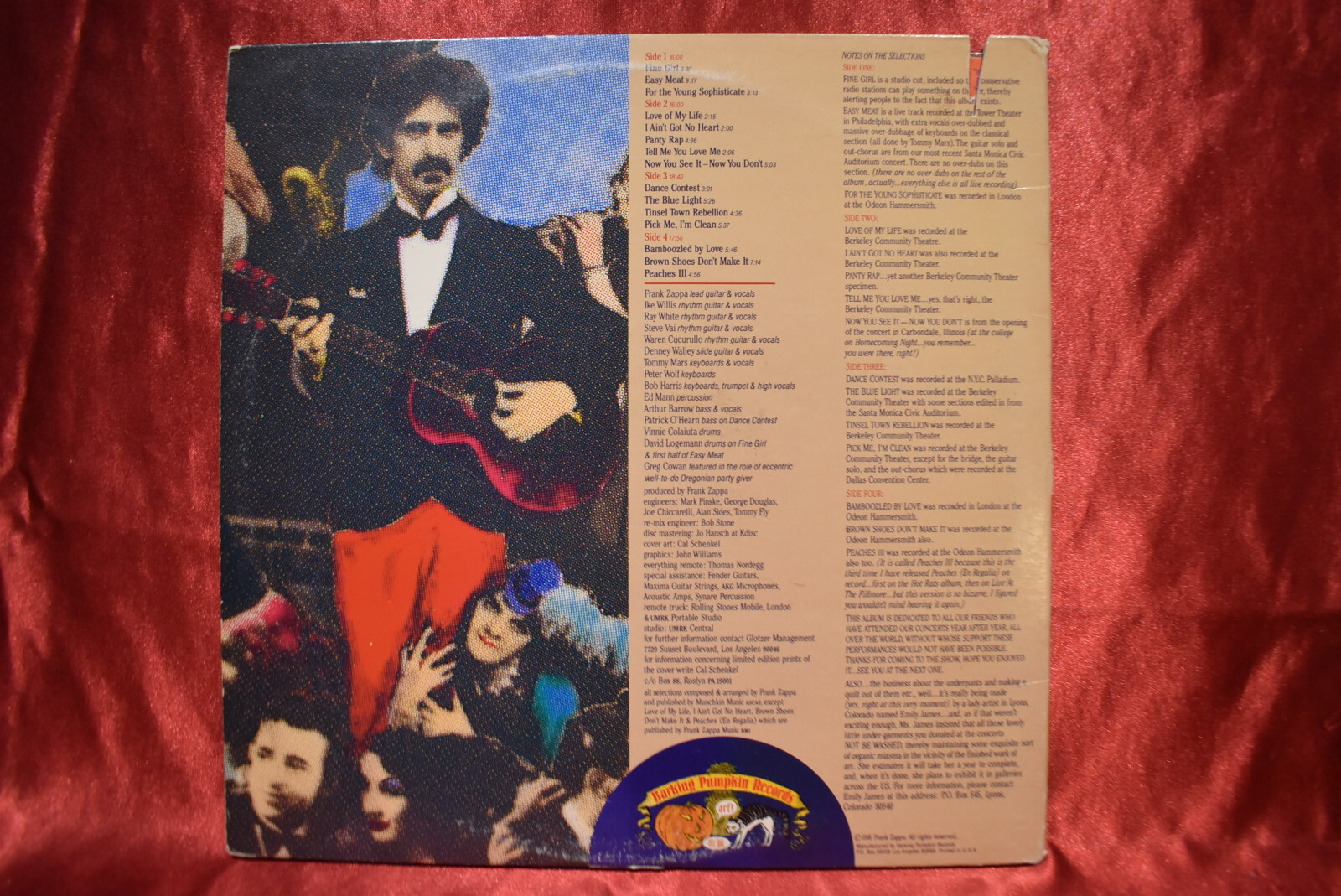 Frank Zappa Tinseltown Rebellion DBL LP eBay