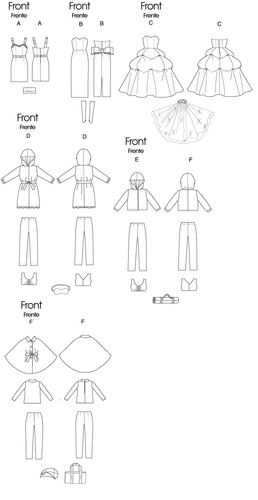 McCall's SEWING PATTERN M6258 Dolls Clothes For 11.5"/29.5cm Fashion Dolls - Picture 8 of 9