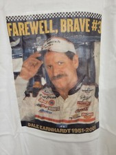 Vintage Farewell Brave #3 Dale Earnhardt 1951-2001 T Shirt Size XL