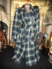 Small Robe 100 Wool Green Tartan Plaid B. Altman's Dept Store New, Old Stock