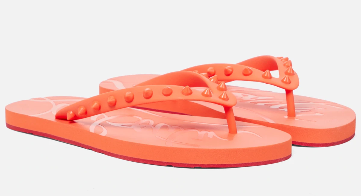 Louboutin flip flops best sale mens